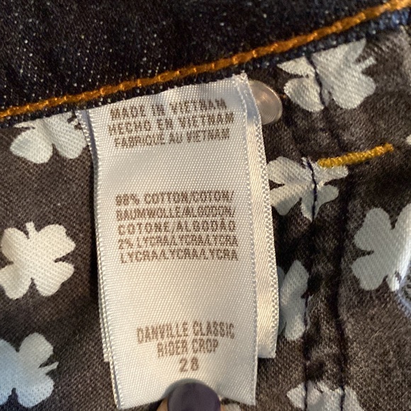 Lucky Brand Danville Classic Rider Crop in Tie Breaker dark wash Size 28 - Picture 8 of 16